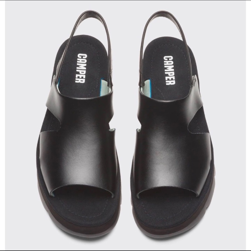 Camper Oruga Black Platform Sandals Size 40 or US 9 Original Retail Price: $135